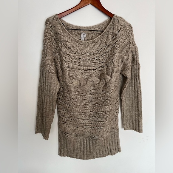 Tristan Cozy Knit Sweater dress in Taupe size small - Picture 2 of 5